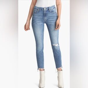 MOTHER The Looker Frayed Ankle Skinny Jeans (Exposed Secret Sister) Size 27